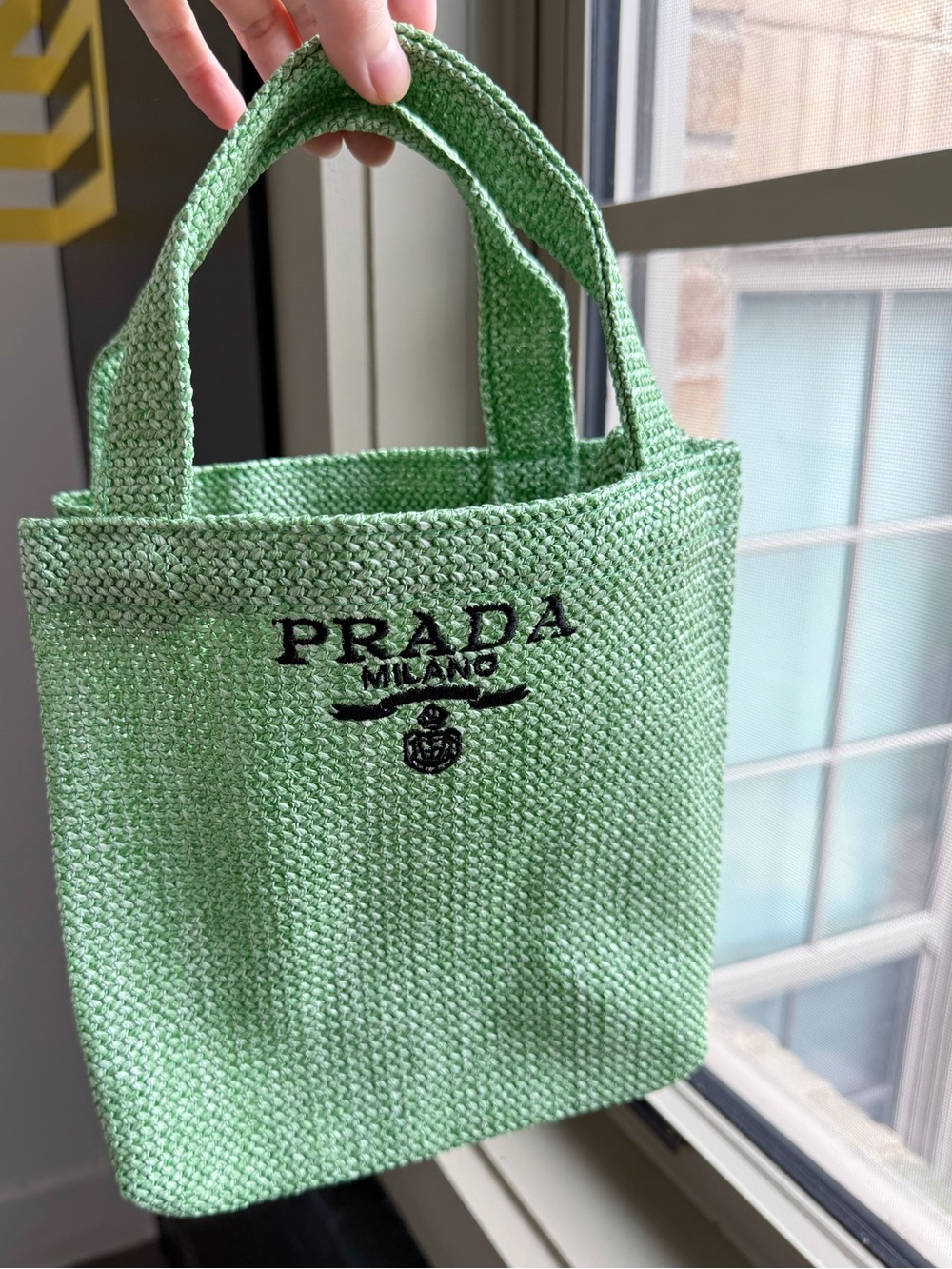 Prada L' HOMME GWP Straw Tote Bag With Box